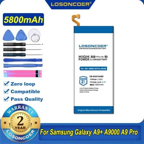 5800mAh EB-BA910ABE Battery For Samsung Galaxy A9+ A9000 A9 Pro 2016 Duos TD-LTE, SM-A9100, SM-A910F/DS SM-A910 A9100 A910
