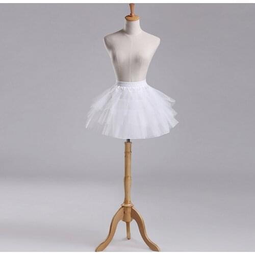 White Women Girls Vintage Multilayer Pleated Petticoat Ballet Bubble Short Tutu Skirt