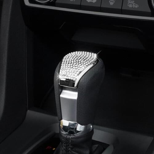 Shiny Gear Shift Knob Trim Sticker Creative Faux Crystal Decor for Honda Civic 10 Generation Automotive Interior Stickers