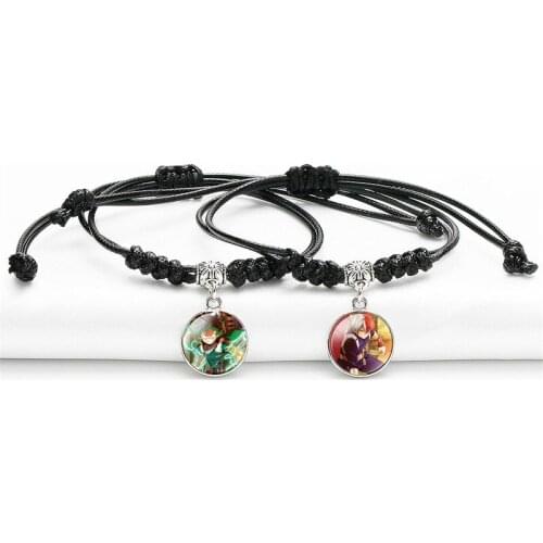 FIMAODZ Boku No Hero Academia Bracelet for Men Women Kids Anime Figure Glass Photo Adjustable Bangles Gift