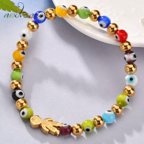 Nextvance Family Stone Bracelet Bohemia Strand Love Boy Charm Bracelet for Son Kids Children Gift Bijioux Dropshipping
