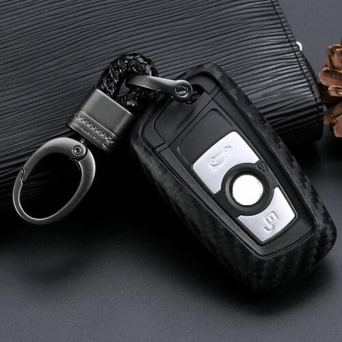 Carbon Fiber TPU Car Remote Key Case Cover For BMW 1 2 3 4 5 6 7 Series X1 X3 X4 X5 X6 F30 F34 F10 F07 F20 G30 F15 F16