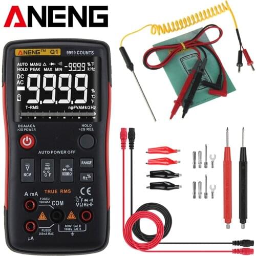 ANENG Q1 Digital Multimeter 9999 Counts True RMS Professional Multimetro AC/DC Capacitor Transistor Tester Mini Mini LCR Tester