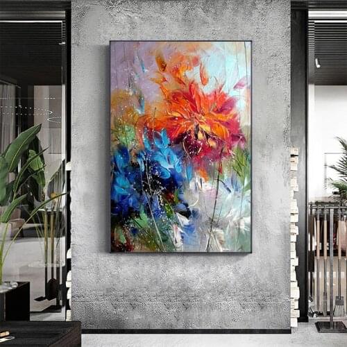 Colorful Abstract Watercolor Canvas Painting Abstract Art Posters and Prints Cuadros Home Design Decoration Pictures