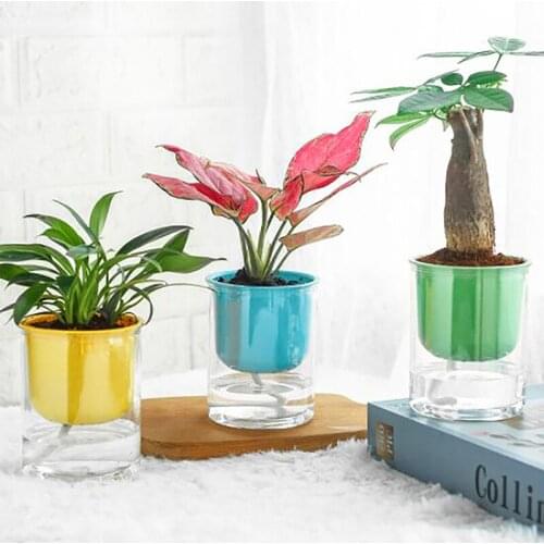 New 1 Piece Eco-friendly Colourful Resin Plant Flower Pot Garden Home Office Decor FlowerPot