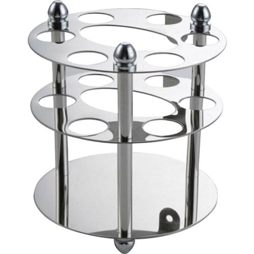 Stainless Steel Toothbrush Holder Round Toothpaste Razor Stand Multifunction Bathroom Organizer Toothpaste Holder Stand