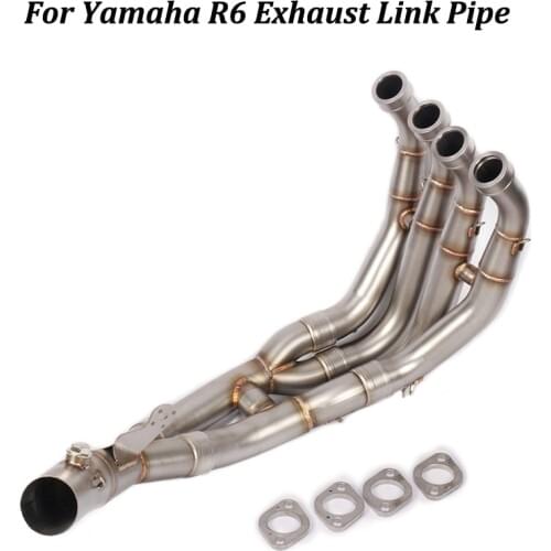 For Yamaha R6 2006-2016 Front Middle Stainless steel Link Pipe Motorcycle Exhaust Modified Slip on