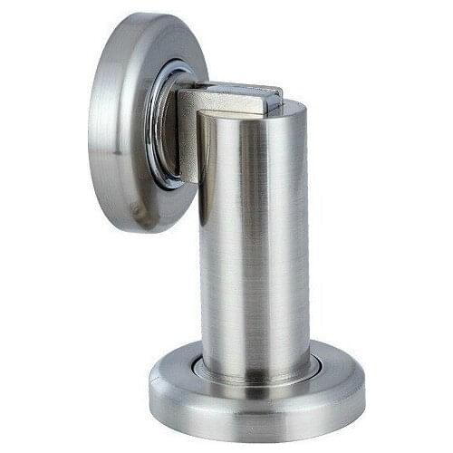 Two use ways luxury Silver color zinc alloy door stopper classical door stops strong magnetism plastic uptake