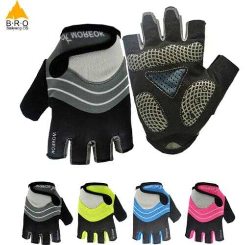 Breathable Cycling Half Finger Gloves Shockproof MTB Mittens Men Women Sport Road Bike Motorcycle Gloves Guantes De Ciclismo