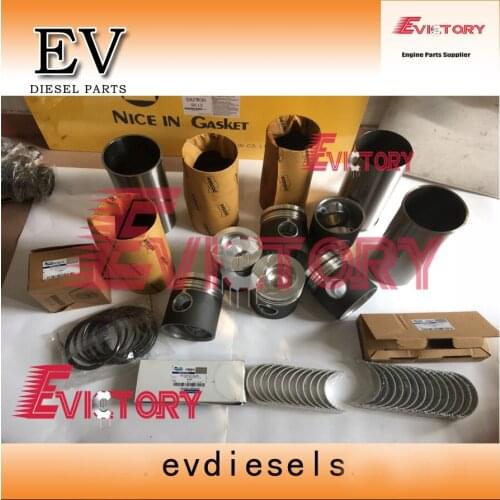 For Doosan Excavator genuine engine rebuild Kit DE12TI DE12TIA DE12TIS PISTON+RING LINER BEARING FULL GASKET KIT