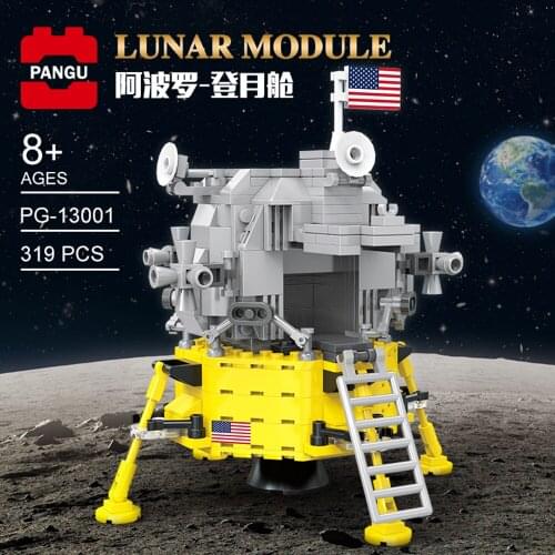 Technology Star Plan Apollo Lunar Lander Building Blocks Model Kits Diy Moon Space Explorer Bricks Educational Toys Boys Gifts