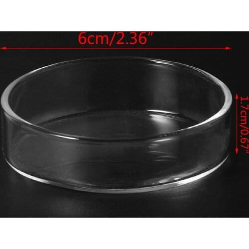 Clear Glass Shrimp Food Round Dishes Small Fish Feeding Bowl Ornamental Supplies L4MB