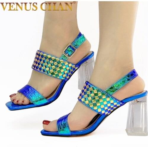 Summer Sandals High Heels Women Platform Shoes Hot Selling Italian Style Slingbacks African Women Shoes Ladies Shoe for Party