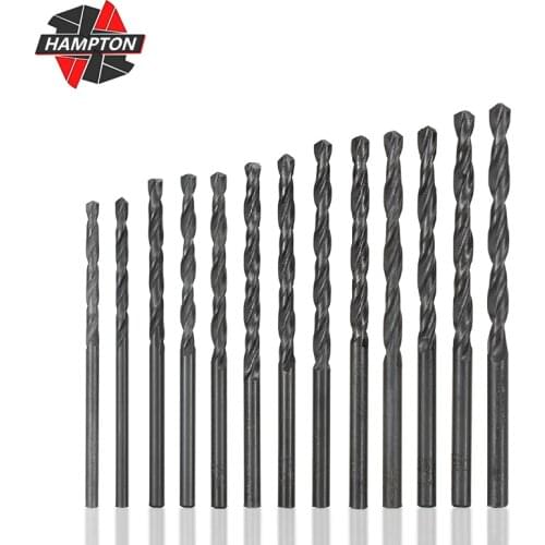 HSS Twist Drill Bit Set 10pcs Nitride Coated Hole Cutter 1.6mm-5.0mm Gun Drill Bit Woodworking Drilling Tool
