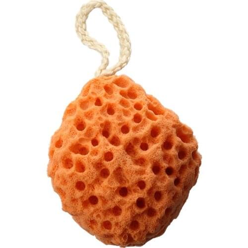 Orange Bath Shower Spa Body Cleaning Sponge Scrub Scrubber Exfoliator