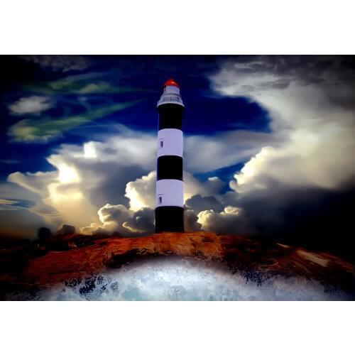 Original Quality Wall Art Landscape Oil Painting on Canvas for Home Decor Lighthouse Painting Hand Painted No Framed