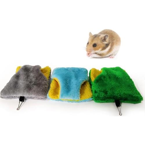 Warm Hamster Cage House Small Guinea Pig Hamster Toy Tubes Tunnels Parrot Bird Cage Hedgehog Chinchilla Double Hole Sleeping Bag