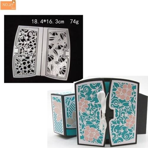 Carbon Steel Metal Cutting Die DIY Hollow Flowers Background Frame Suitable for Decorative Scrapbook Album Festival Card Making