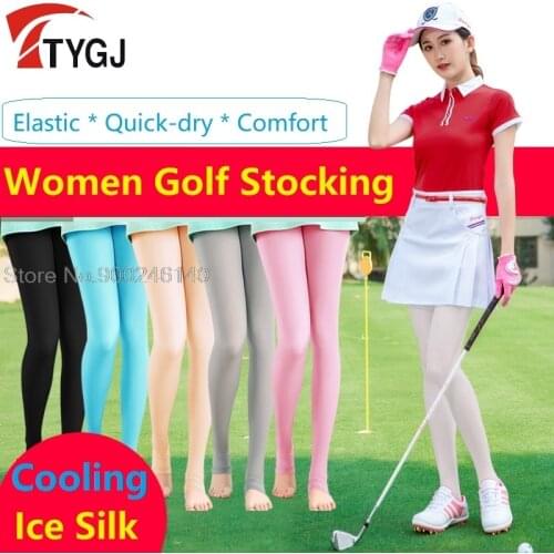 Women Elastic Legging Stocking Lady Girls Sunscreen Panty-Hose Golf Pants Uv-Proof Tennis/Badminton Stocking Long Leg Socks