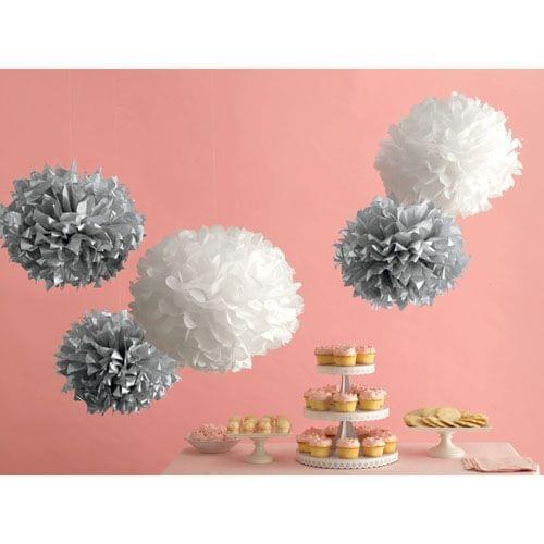 Gold silver golden 10pcs Tissue Paper Pom Poms Flower Balls Wedding Party Tissue pompoms Wedding Party Decoration Craft Flower