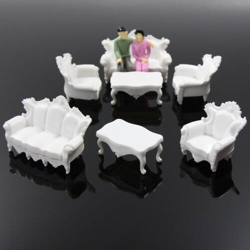 2 sets G 1:20 1:25 Antique Sofa Settee Couch Model Train Railway Set Architecture Miniature Furniture ZY05 model building kit