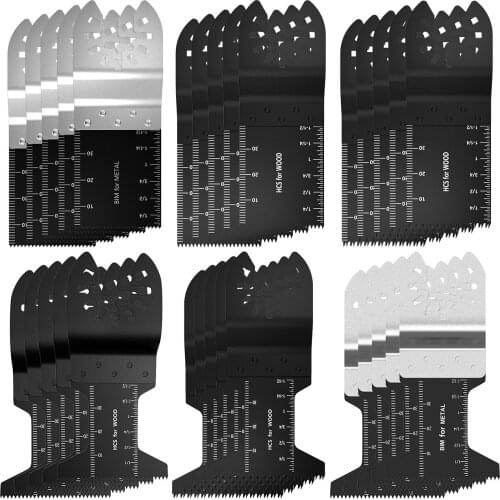 30PCS Saw Blades Bi-metal Precision Saw Blade Oscillating Multitool Saw Blade for Renovator Power Cutting Saw Woodwroking Tools