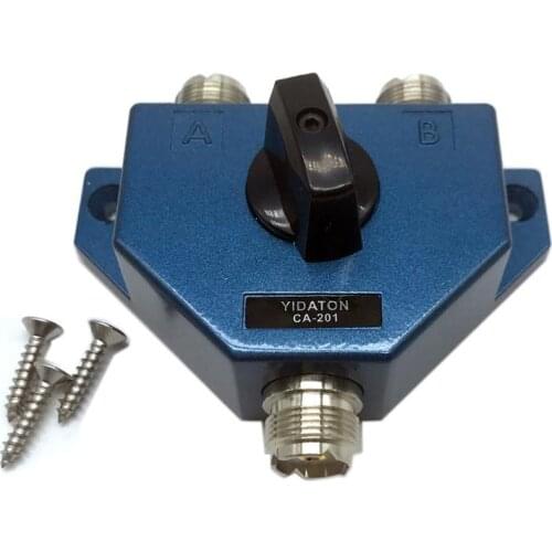CA-201 Antenna Switcher UHF Manual Aerial Female Connector Adapter Converter CB Radio Antenna Coax Switch