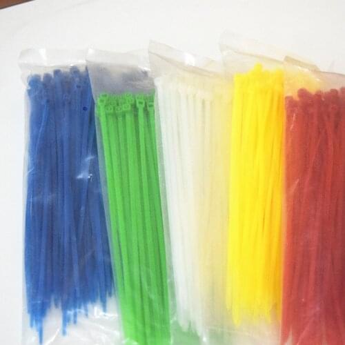 Free Ship Hot 100Qty 3X150MM Self-Locking Cable Zip Ties.cable ties White Green Red Blue Yellow Nylon Wire color