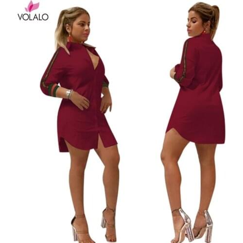 Plus Size Women Blouse Three Quarter Sleeve Solid White Wine Blue Midi Solid Color Embroidery Slit Long Shirt Dress Shirts