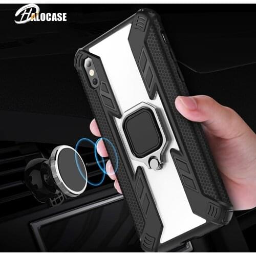 Armor Magnetic Finger Ring case For iPhone 12 11Pro Max X XR XS Max 8 7 6 6S Plus Non-slip Soft TPU Shockproof Holder Back Cover