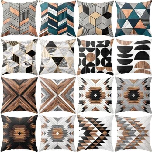 Irregular Geometry Pattern Pillow Case 45*45 Throw Pillow Cases Pillowcases Decorative Pillows Sofa Chair Cushion Pillow Cover
