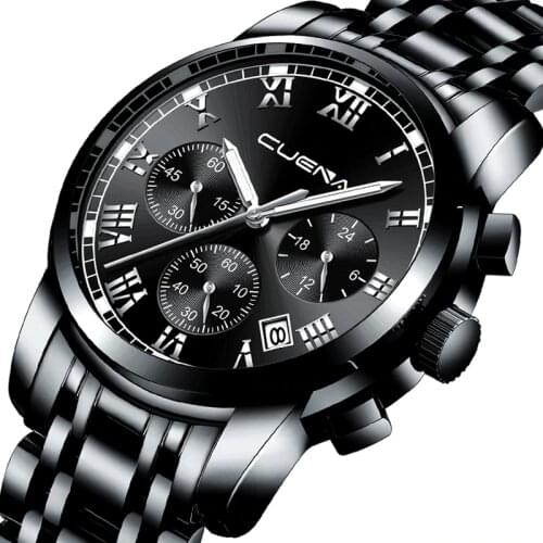 2019 New Watches Men Luxury Brand Chronograph Men Sports Watches Waterproof Full Steel Quartz Mens Watch Relogio Masculino