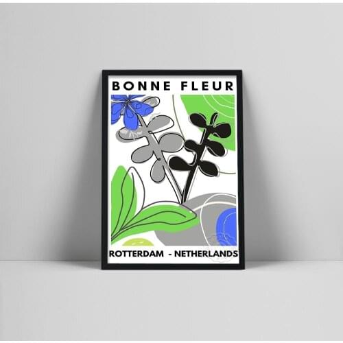 Netherlands Bonne Fleur Floral Posters Wall Art Canvas Painting Rotterdam Flower Market Poster Plantes Picture Home Poster Decor