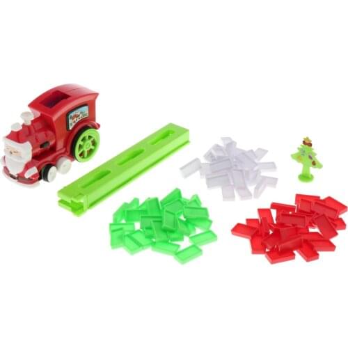 Kids Domino Train, 90Pcs Domino Train Blocks Set with Lights and Sounds, Building and Stacking Toy for Kids Birthday Present