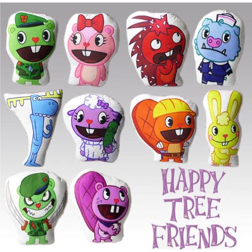 Happy Tree Friends HTF Fliqpy Handy Flaky Anime Print Cushion Stuffed & Plush Cartoon Pillow