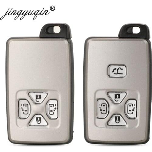 Jingyuqin 1/10pcs Smart Keyless Shell for Toyota Noah Voxi Alphard Estima Vellfire Smart Card Remote Car Key Case Fob 4/5 Button