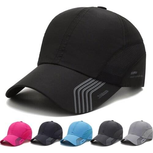 Summer Outdoor Sun Hats Quick Dry Waterproof Golf Fishing Cap Adjustable Unisex Baseball Caps Men Thin Leisure Cap Sunshade