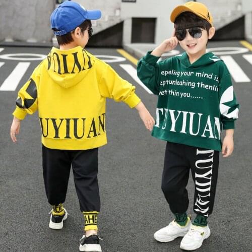 Printed Spring Autumn Childrens Clothes Suit Baby Boys Coat + Pants 2pcs/Set Kids Teenage Gift Formal Boy Clothing High Quality