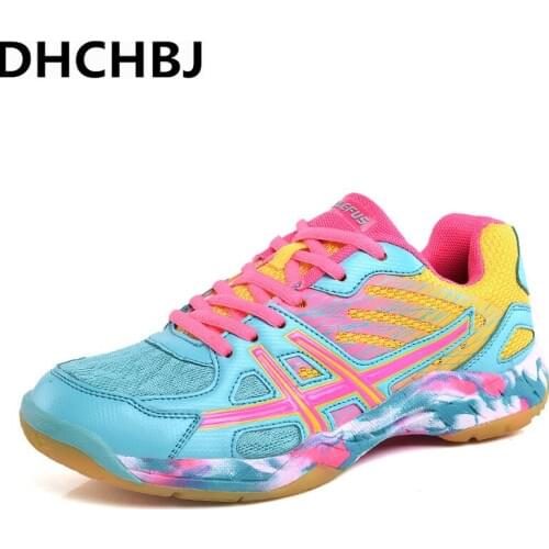 New high quality Lovers Badminton Shoes men Training Anti-Slippery Light Sneakers tennis Sport Shoes men and Women Size35-45