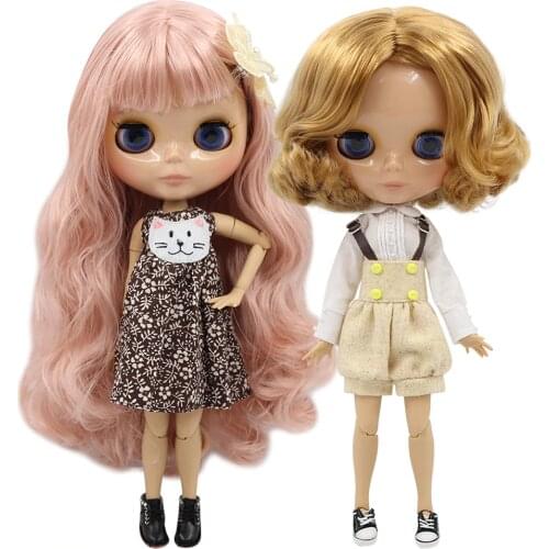 ICY DBS Blyth Doll 1/6 bjd toy joint body tan skin doll 30cm shiny face for DIY custom doll