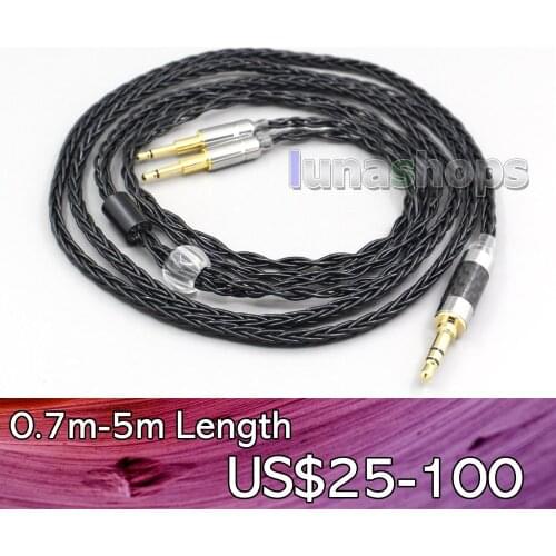 LN006456 2.5mm XLR Balanced 8 Core OCC Silver Mixed Headphone Cable For Nighthawk Monoprice M650 Monolith M1060 M1060C M565