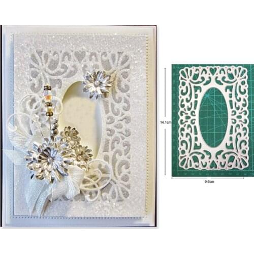 Customized dies Lace Rectangle Photo Frame cutting dies DIY Scrapbooking Card Metal Cutting Dies Stencil Dies Embossing Template