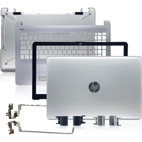 New Laptop LCD Back Cover/Front bezel/LCD Hinges/Palmrest/Bottom Case For HP Pavilion 15-BS 15-BW 15Z-BW TPN-C129 Silvery/Black