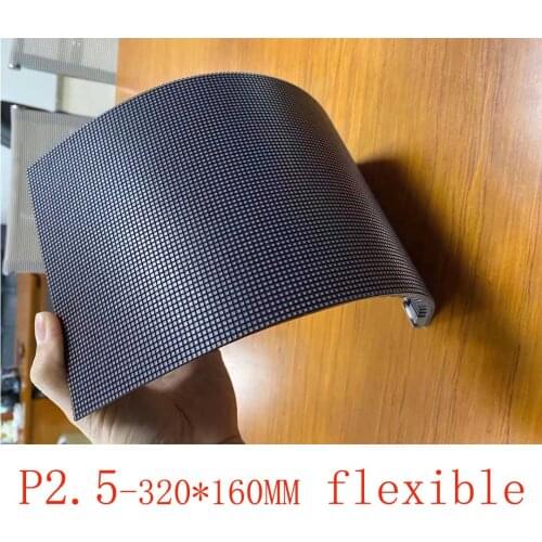 Indoor full color p2.5 Flexible led panel 320*160mm led screen module for indoor led display Shopping Center Cylindrical Adverti