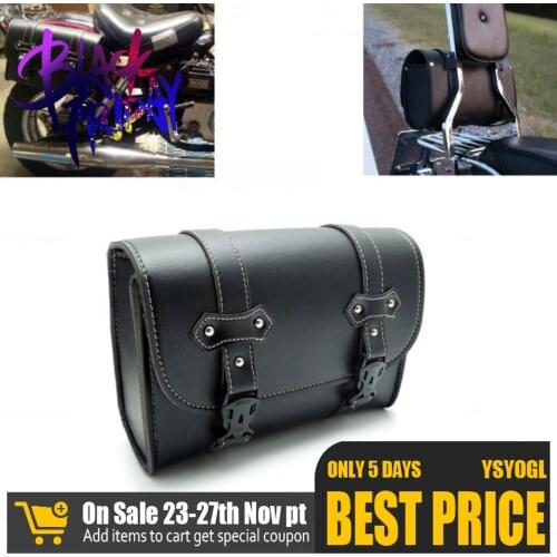 Motorcycle Saddle Bags Pu Leather Motorbike Storage Tool Bar Side Pouch Bags Travel Bag for Honda Moto Parts