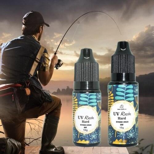 UV Resin Glue Fishing Tools Quick Drying Glue Fly Tying Clear Type Bait DIY Flow Accessories Glue UV Lure Fly Finish Hard H0F9