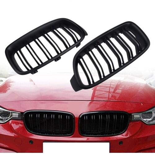 High Quality Car Front Grille Kidney Racing Sport Grills For BMW 3 Series F30 F31 F35 2013-2019 Car Exterior Parts Black 1 Pair