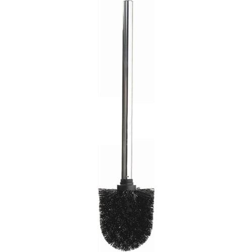 Replacement Stainless Steel WC Bathroom Cleaning Toilet Brush Black Head