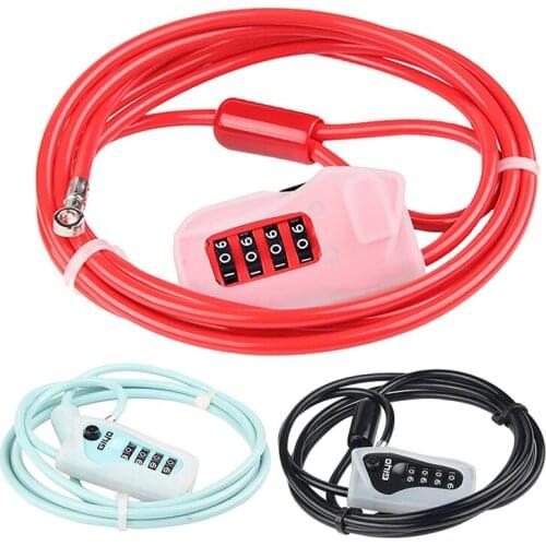 GIYO Bike Lock Cable Bicycle Chain Lock 4Digit Resettable Combination Anti-Theft Bike Locks for Bicycle Outdoors