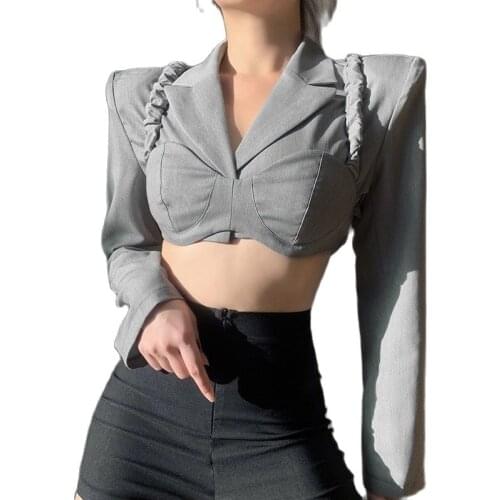 Mesh Bow Blazers for Women Elegant Stitching Suit Blazer Single Breasted Long Sleeve Ladies Black Suits Womens Clothing 2021